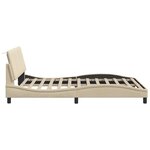vidaXL Cadre de lit sans matelas crème 120x200 cm tissu