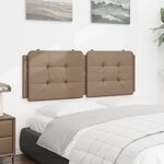 vidaXL Coussin de tête de lit Zadar cappuccino 140 cm similicuir