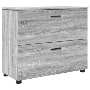 vidaXL Cabinet de salle de bain Sonoma gris 76 5 x 35 x 64 cm