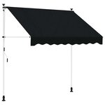 vidaXL Auvent rétractable manuel Noir 400 cm