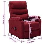 vidaXL Fauteuil Rouge bordeaux Tissu