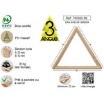 Equerre triangle en pin brut 30 cm