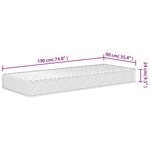 vidaXL Matelas en mousse moyennement doux 90x190 cm