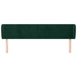 vidaXL Tête de lit avec oreilles Vert foncé 163x23x78/88 cm Velours
