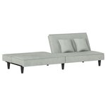 vidaXL Canapé-lit gris clair Velours