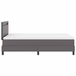 vidaXL Cadre de lit avec matelas Gris 120 x 200 cm Faux cuir