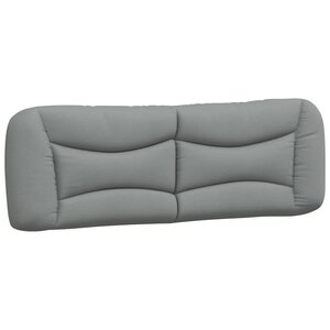 vidaXL Coussin de tête de lit Hvar gris clair 152 cm tissu