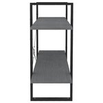 vidaXL Bibliothèque à 2 niveaux Gris 100x30x70 cm Bois de pin massif