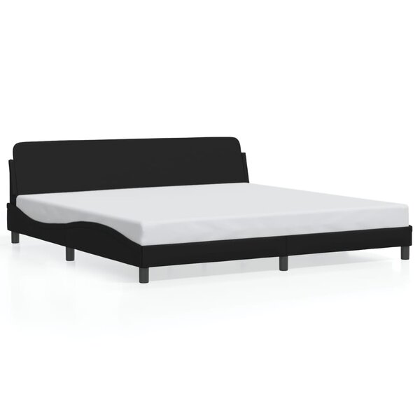 vidaXL Cadre de lit Dover noir 200x200 cm similicuir