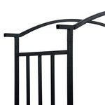 vidaXL Voûte de jardin avec banc Noir 128x50x207 cm Fer