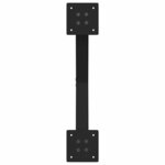 vidaXL Pieds de table basse en forme de X  2 pièces  noir  60 x (30-31) cm  acier