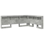 vidaXL Tête de lit de rangement Gris béton 135 cm Bois d'ingénierie