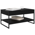 vidaXL Table basse Chêne noir 80 x 50 x 40 cm Bois d'ingénierie