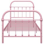 vidaXL Cadre de lit sans matelas rose métal 100x200 cm