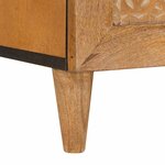 vidaXL Table de chevet avec tiroir Marron clair 50 x 33 x 60 cm