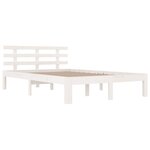 vidaXL Cadre de lit sans matelas blanc bois massif 200x200 cm