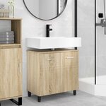 vidaXL Unité de vanité de salle de bain Chêne Sonoma 60 x 35 x 60 cm