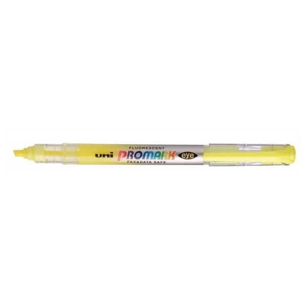 Surligneur à pointe biseautée PROMARK EYE USP105 Jaune x 12 UNI-BALL