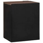 vidaXL Meuble sous lavabo avec porte Marron et Noir 38 x 33.5 x 48 cm