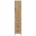 vidaXL Haut Armoire avec tiroir Chêne artisanal 34 5 x 34 x 180 cm