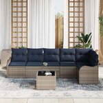 vidaXL Ensemble de canapé de jardin Gris polyrotin
