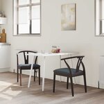 vidaXL Chaise de salle à manger 2 Pièces Marron clair et noir
