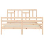 vidaXL Cadre de lit sans matelas 160x200 cm bois massif