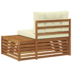 vidaXL Canapé d'extérieur extrémité Naturel 115 x 83 x 73 cm