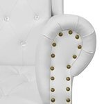 vidaXL Chaise à dossier haut blanc similicuir