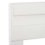 vidaXL Cadre de lit avec LED Blanc Similicuir 180 x 200 cm