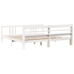 vidaXL Cadre de lit avec tête de lit sans matelas blanc 200x200 cm