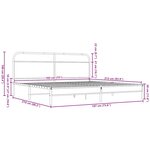 vidaXL Cadre de lit en métal sans matelas chêne marron 183x213 cm
