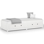 vidaXL Lit de jour sans matelas blanc 80x200 cm bois de pin massif