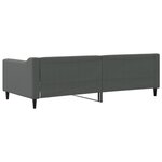 vidaXL Lit de repos sans matelas gris foncé 90x200 cm tissu