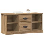 vidaXL Meuble TV Chêne artisanal 99 5 x 35 5 x 48 cm Bois d'ingénierie