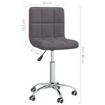 Vidaxl chaises pivotantes à manger lot de 4 taupe tissu