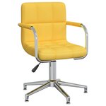 Chaise fauteuil siège pivotante de bureau informatique étude Jaune moutarde tissu jaune 02_0024139