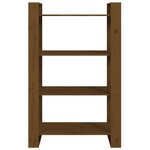 vidaXL Bibliothèque/Cloison Marron miel 80x35x125 cm Bois massif