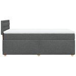 vidaXL Sommier à lattes de lit avec matelas Gris foncé 100x200cm Tissu