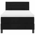 vidaXL Lit à ressorts avec matelas Noir 100 x 200 cm tissu