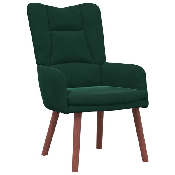 vidaXL fauteuil Vert foncé 63 x 67 x 94 cm Velours
