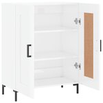 vidaXL Buffet Blanc brillant 69 5x34x90 cm Bois d'ingénierie