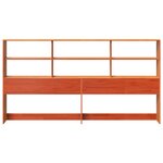 vidaXL Tête de lit avec rangement cire marron 180cm bois massif de pin