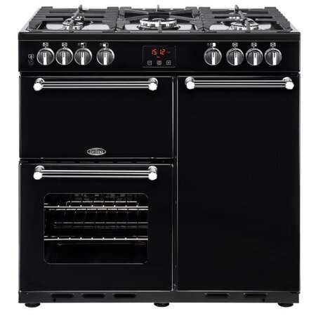 Belling - pkens90dfblk - piano de cuisson gaz 90cm - 5 foyers - 7.3 kw - fours électriques - classe  a - 90xp60xh90cm - noir