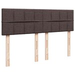 vidaXL Sommier à lattes de lit avec matelas Marron foncé 140x190 cm