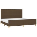 vidaXL Cadre de lit sans matelas marron foncé 200x200 cm tissu