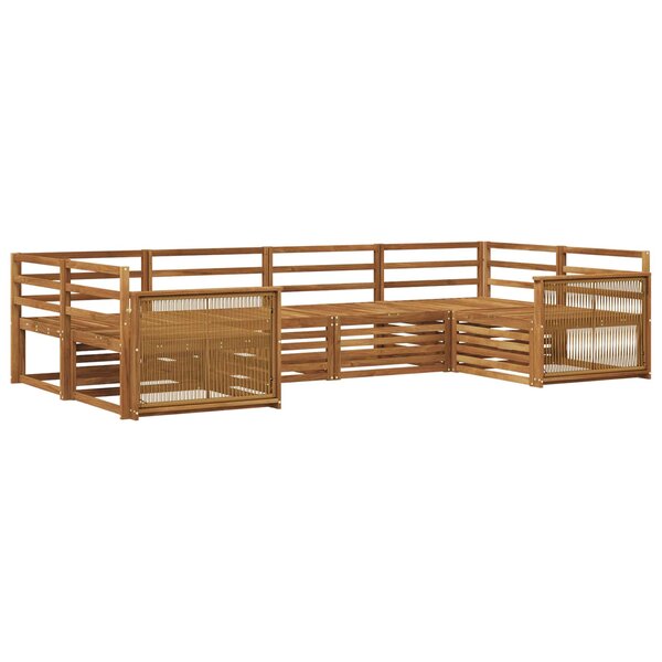 vidaXL Ensemble de canapés d'extérieur 6 pc Naturel