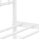 vidaXL Cadre de lit métal avec tête de lit blanc 120x190 cm