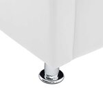 vidaXL Fauteuil cube blanc simili cuir