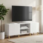 vidaXL Meuble TV Blanc brillant 150 x 31 x 50 cm Bois d'ingénierie